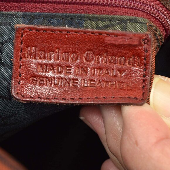 Marino Orlandi Large Dark Red Leather Bucket Bag Made in Italy - Picture 4 of 17